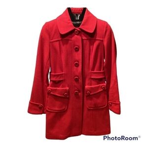 Tulle Vibrant Red Trench Coat